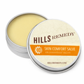 Hills Remedy Skin Comfort Salve in a metal tin with a white background