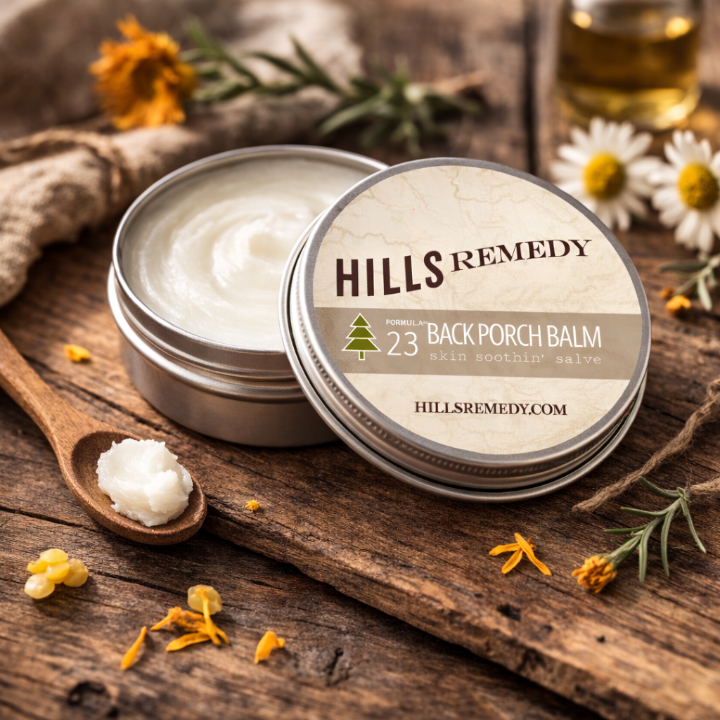 white balm in a silver tin