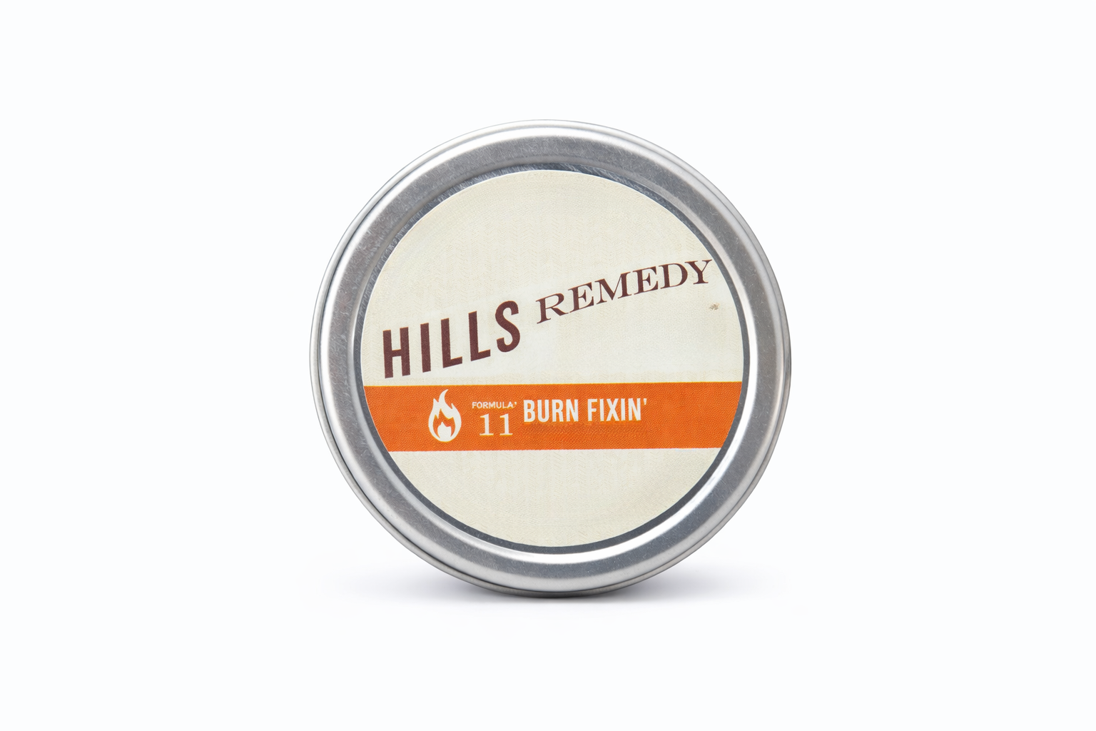 Hills Remedy Burn Fixin' container on a white background