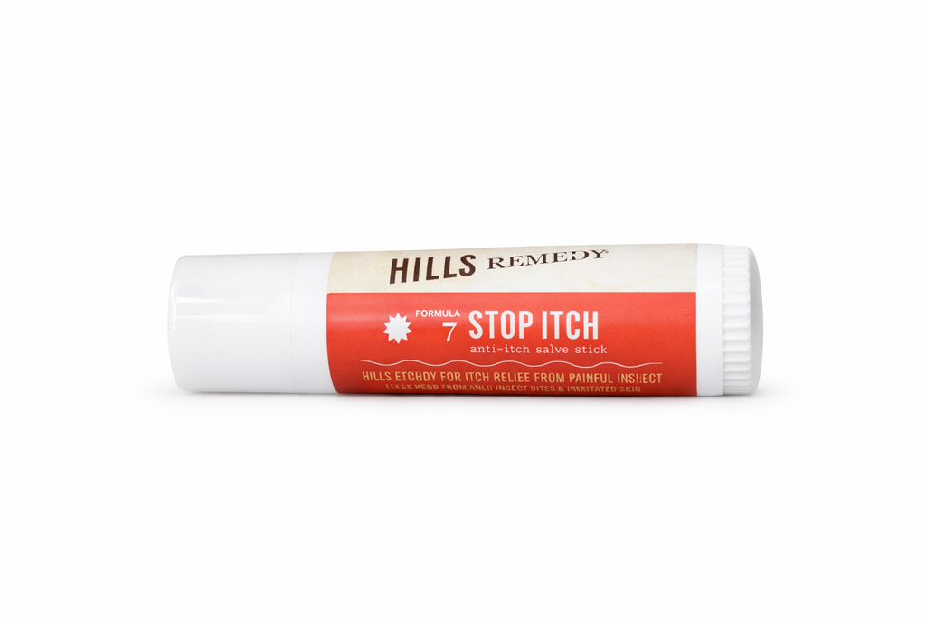 Hills Remedy anti-itch salve stick on a white background